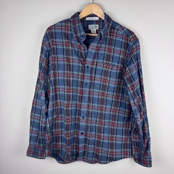 L.L.Bean Other - L.L. Bean Traditional Fit Gray‎ Plaid Flannel Shirt Mens Medium